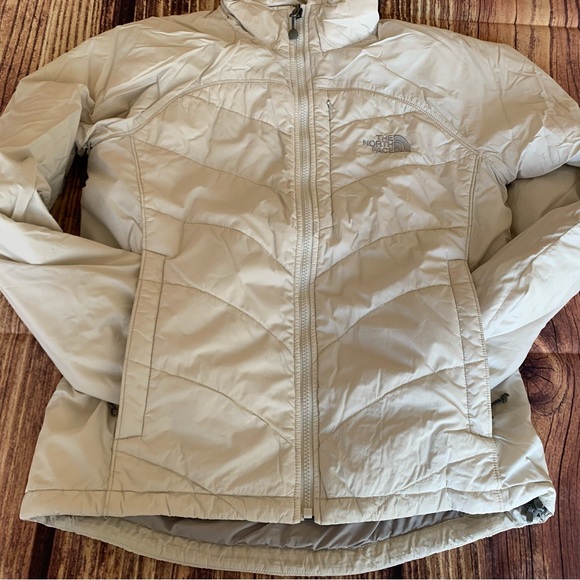 SOLD ✅ The North Face Women's Long Sleeve Full Zip High Neck Ivory Jacket Sz: M - Picture 3 of 14